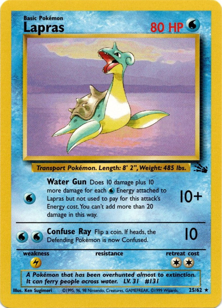 Lapras (25/62) [Fossil Unlimited] | Card Merchant Takapuna