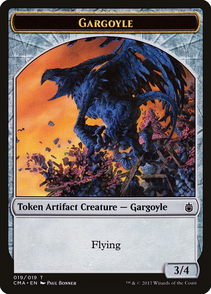 Gargoyle Token [Commander Anthology Tokens] | Card Merchant Takapuna