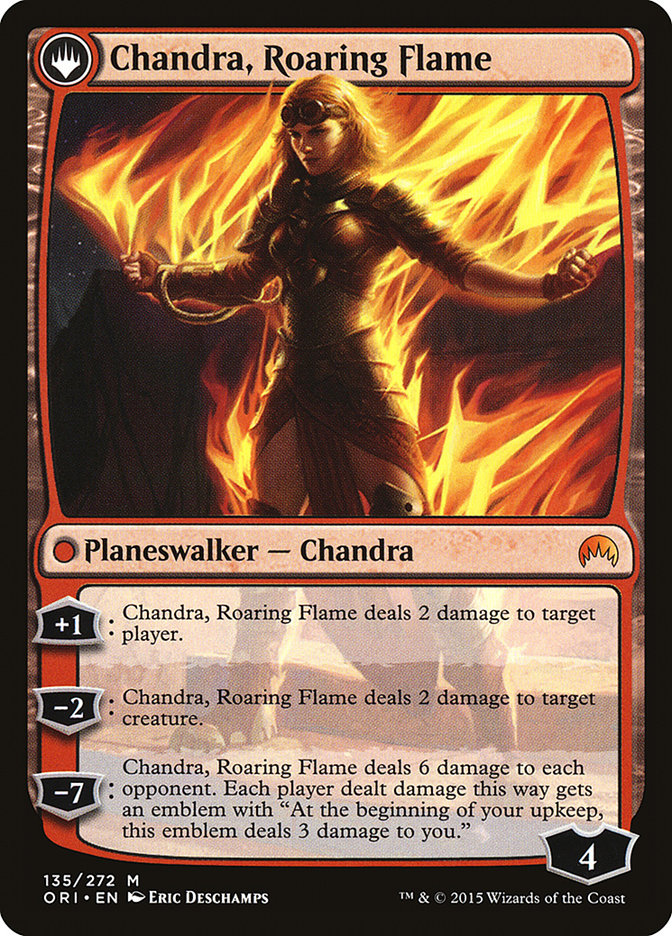 Chandra, Fire of Kaladesh // Chandra, Roaring Flame [Magic Origins] | Card Merchant Takapuna