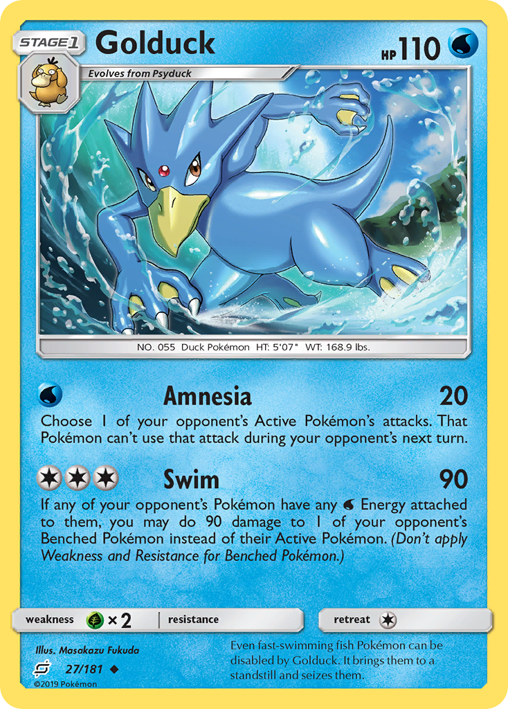 Golduck (27/181) [Sun & Moon: Team Up] | Card Merchant Takapuna