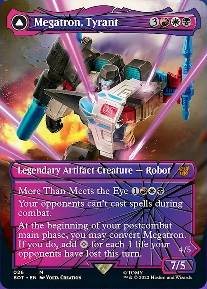 Megatron, Tyrant // Megatron, Destructive Force (Shattered Glass) [Transformers] | Card Merchant Takapuna