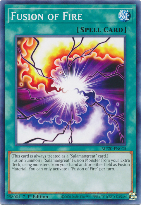 Fusion of Fire [MP20-EN025] Common | Card Merchant Takapuna