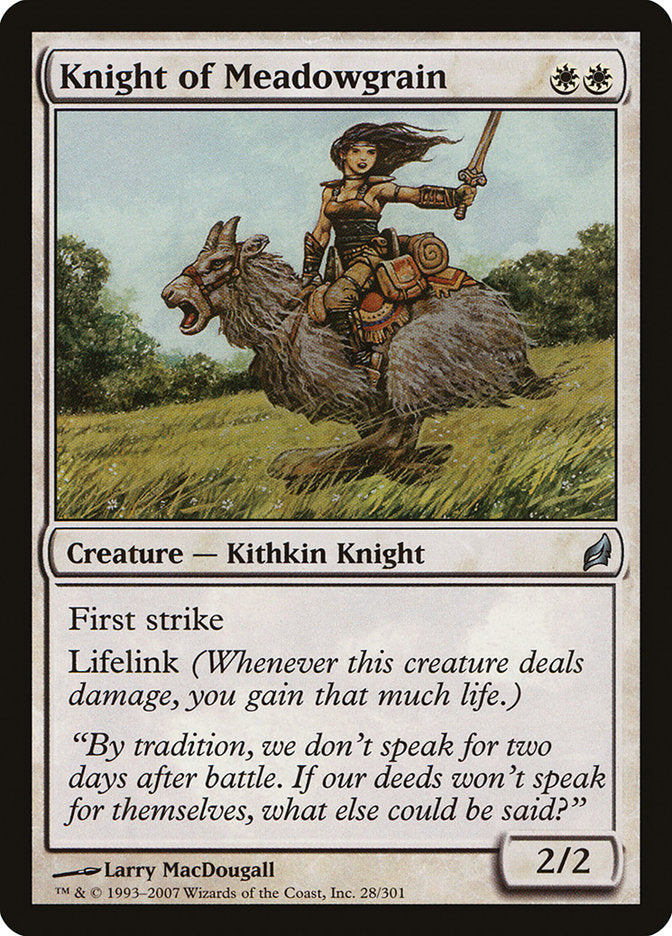 Knight of Meadowgrain [Lorwyn] | Card Merchant Takapuna