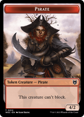 Pirate // Human Soldier Double-Sided Token [Wilds of Eldraine Commander Tokens] | Card Merchant Takapuna