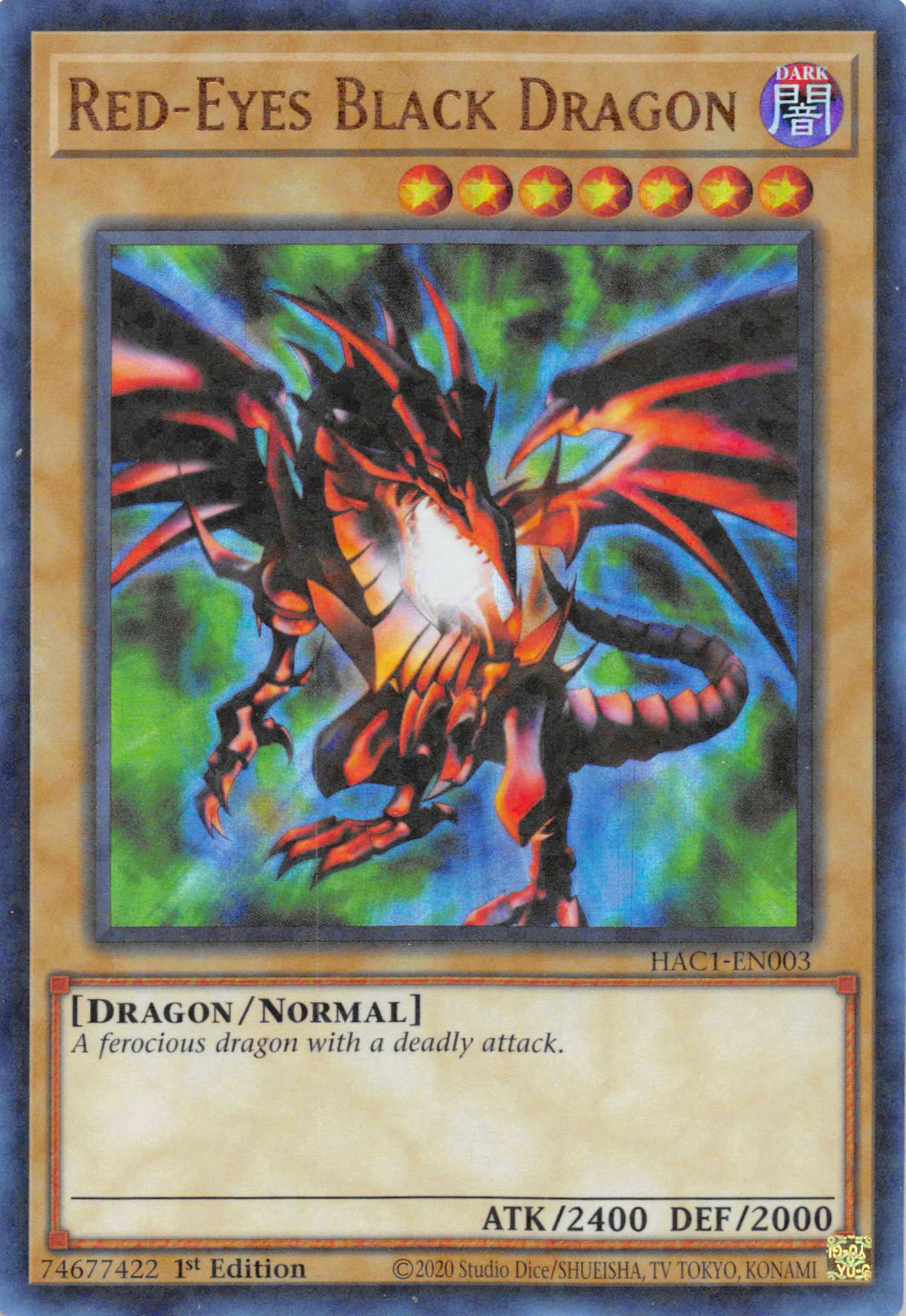 Red-Eyes Black Dragon (Duel Terminal) [HAC1-EN003] Parallel Rare | Card Merchant Takapuna