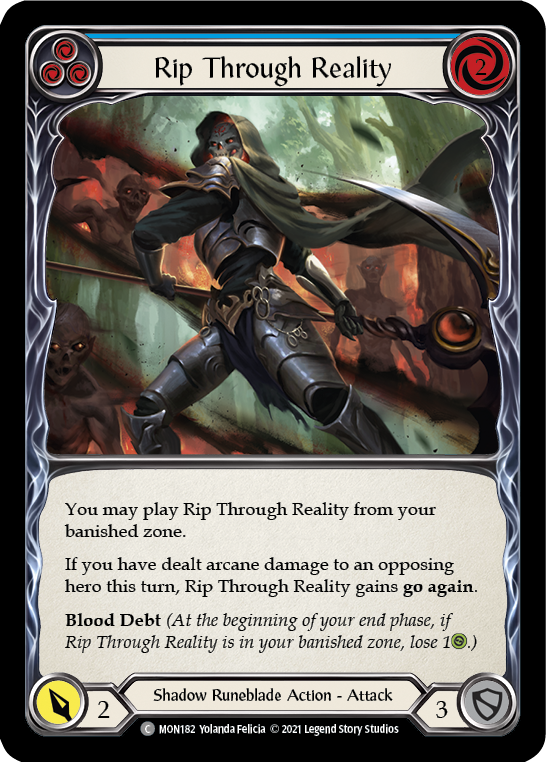 Rip Through Reality (Blue) [MON182] (Monarch)  1st Edition Normal | Card Merchant Takapuna