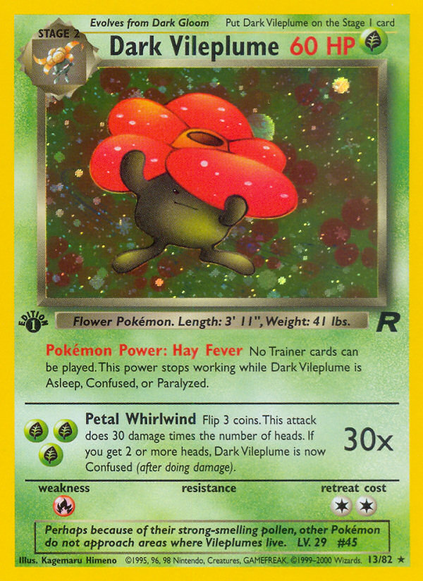 Dark Vileplume (13/82) [Team Rocket 1st Edition] | Card Merchant Takapuna