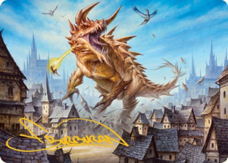 Tarrasque Art Card (Gold-Stamped Signature) [Dungeons & Dragons: Adventures in the Forgotten Realms Art Series] | Card Merchant Takapuna