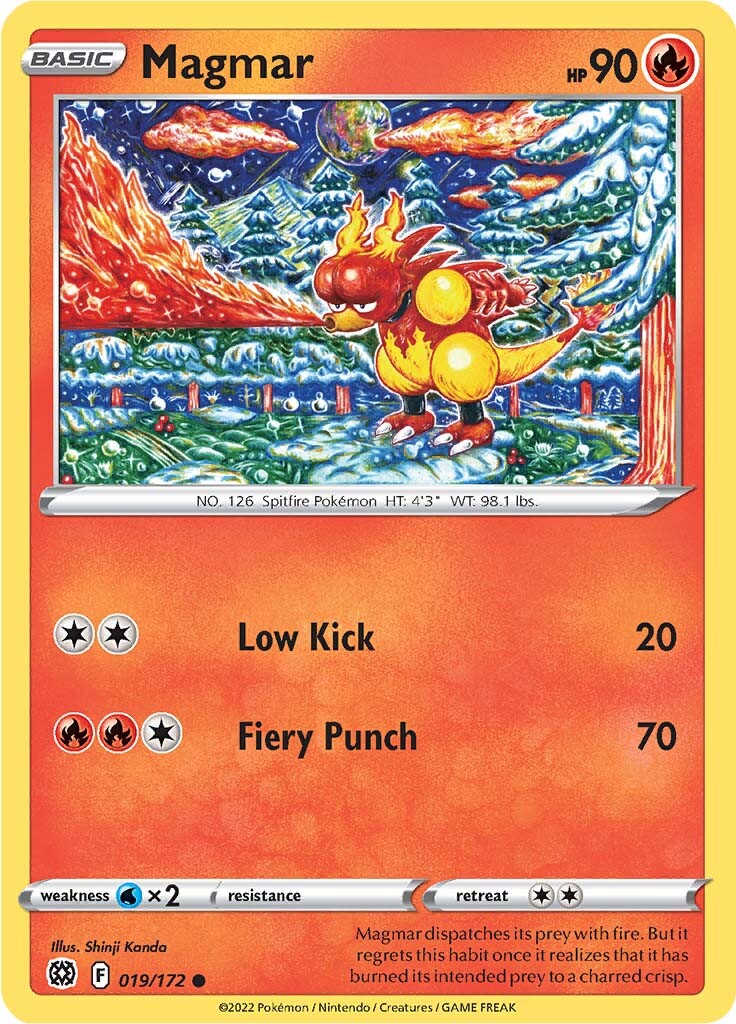 Magmar (019/172) [Sword & Shield: Brilliant Stars] | Card Merchant Takapuna