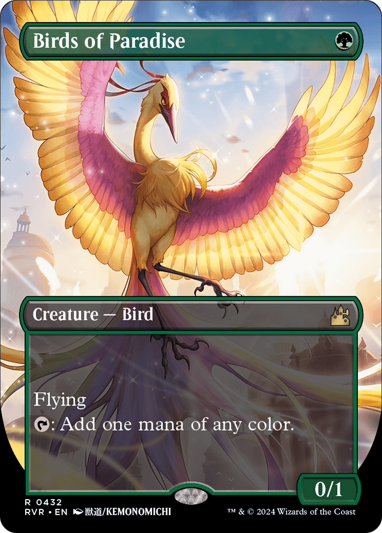 Birds of Paradise (Anime Borderless) [Ravnica Remastered] | Card Merchant Takapuna