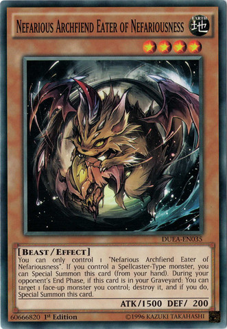 Nefarious Archfiend Eater of Nefariousness [DUEA-EN035] Common | Card Merchant Takapuna