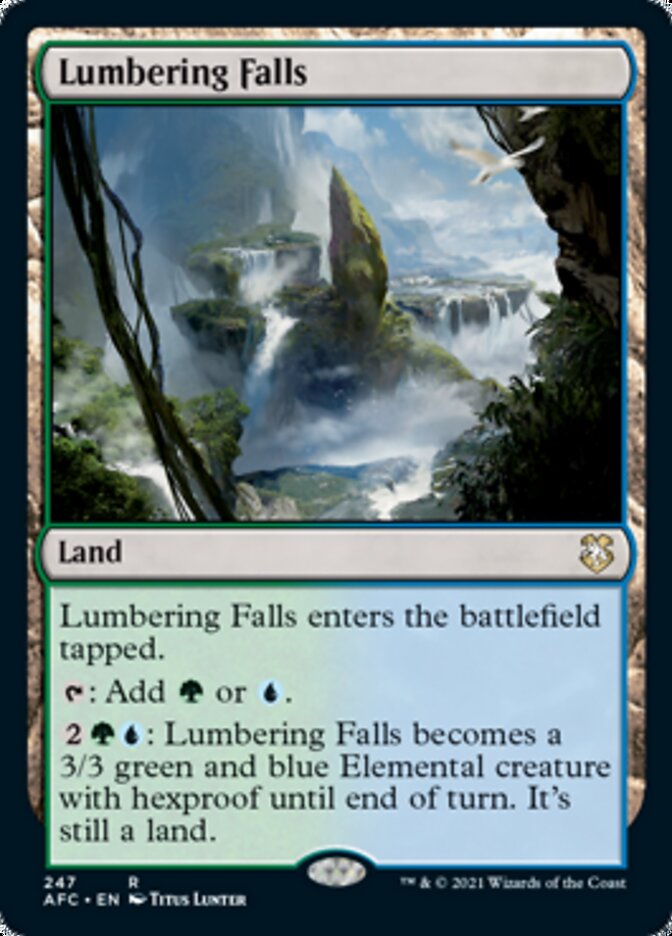 Lumbering Falls [Dungeons & Dragons: Adventures in the Forgotten Realms Commander] | Card Merchant Takapuna