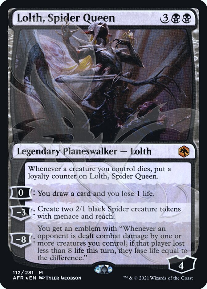 Lolth, Spider Queen (Ampersand Promo) [Dungeons & Dragons: Adventures in the Forgotten Realms Promos] | Card Merchant Takapuna