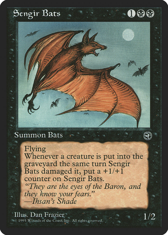 Sengir Bats (Ihsan's Shade Flavor Text) [Homelands] | Card Merchant Takapuna