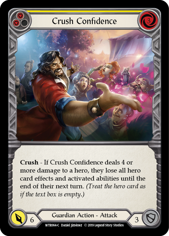 Crush Confidence (Yellow) [WTR064-C] (Welcome to Rathe)  Alpha Print Rainbow Foil | Card Merchant Takapuna