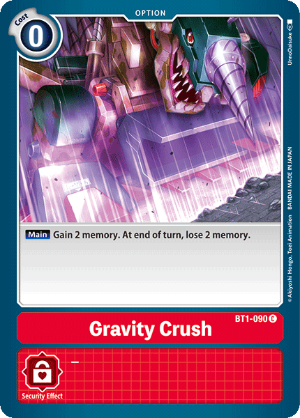 Gravity Crush [BT1-090] [Release Special Booster Ver.1.0] | Card Merchant Takapuna