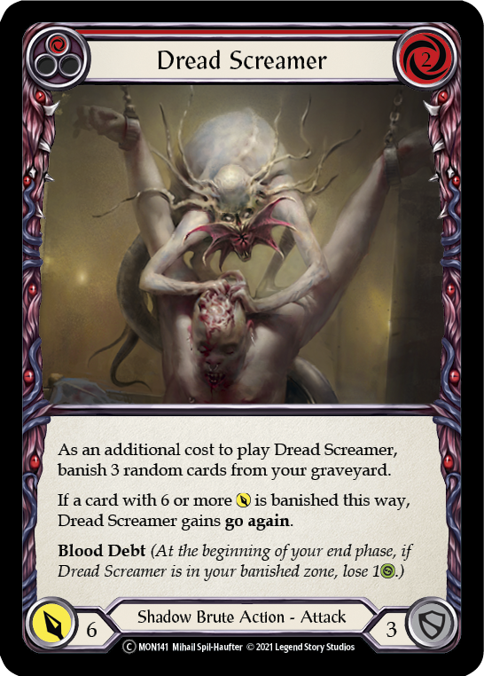 Dread Screamer (Red) [U-MON141-RF] (Monarch Unlimited)  Unlimited Rainbow Foil | Card Merchant Takapuna