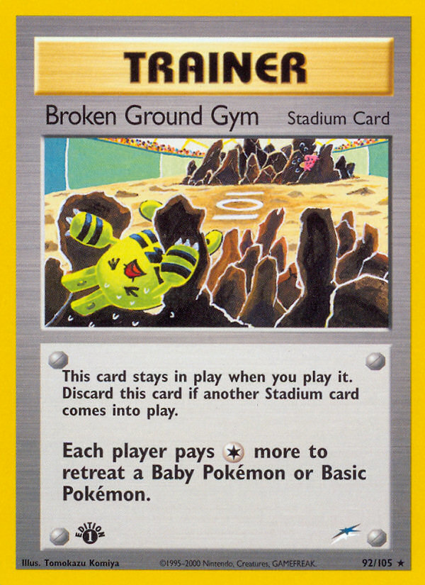 Broken Ground Gym (92/105) [Neo Destiny 1st Edition] | Card Merchant Takapuna