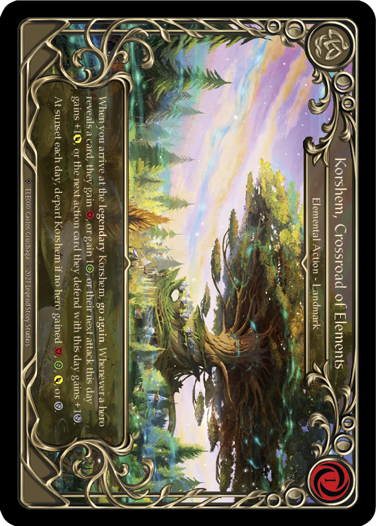 Korshem, Crossroad of Elements [U-ELE000] (Tales of Aria Unlimited)  Unlimited Rainbow Foil | Card Merchant Takapuna