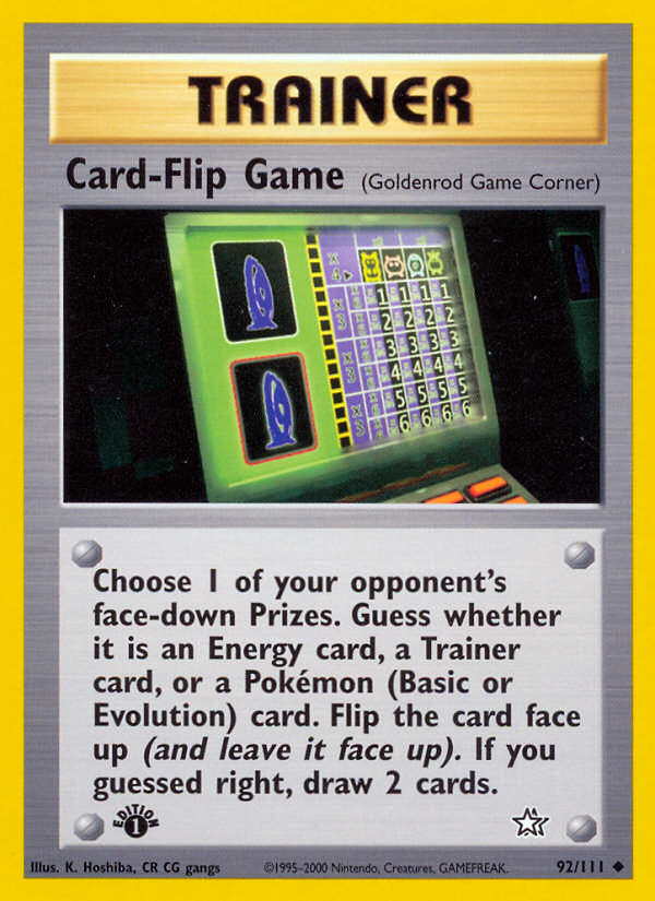 Card-Flip Game (92/111) [Neo Genesis 1st Edition] | Card Merchant Takapuna