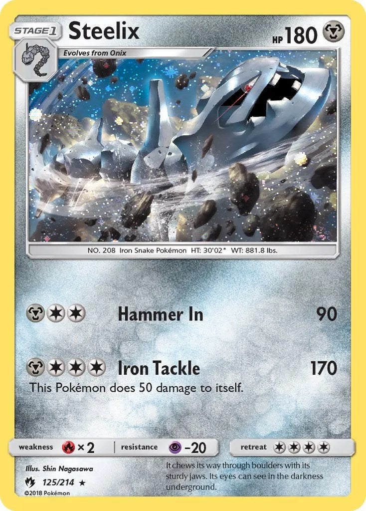 Steelix (125/214) (Cosmos Holo) [Sun & Moon: Lost Thunder] | Card Merchant Takapuna