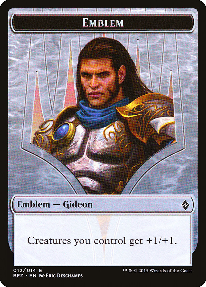 Gideon, Ally of Zendikar Emblem [Battle for Zendikar Tokens] | Card Merchant Takapuna