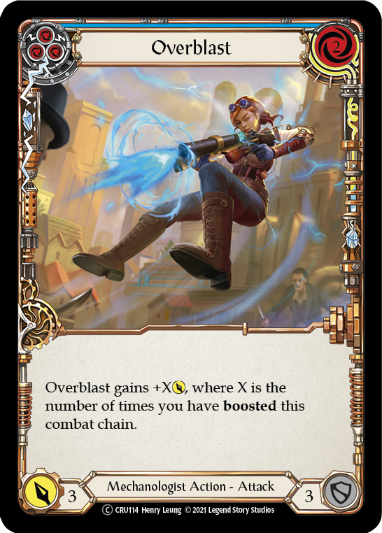 Overblast (Blue) [U-CRU114] (Crucible of War Unlimited)  Unlimited Rainbow Foil | Card Merchant Takapuna