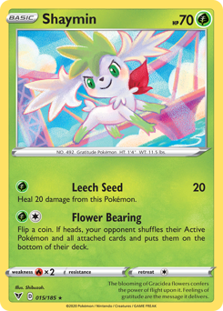 Shaymin (015/185) [Sword & Shield: Vivid Voltage] | Card Merchant Takapuna