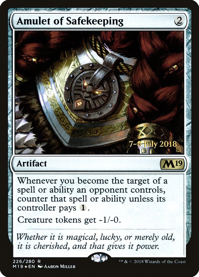 Amulet of Safekeeping [Core Set 2019 Prerelease Promos] | Card Merchant Takapuna