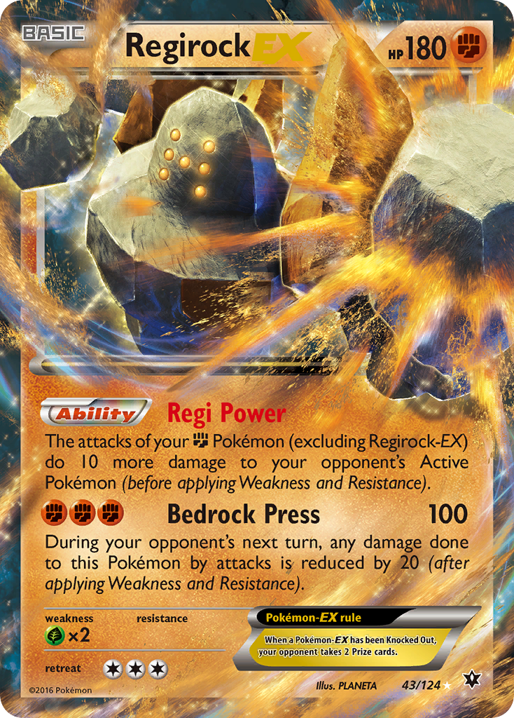 Regirock EX (43/124) [XY: Fates Collide] | Card Merchant Takapuna