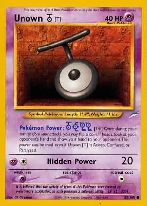 Unown [T] (88/105) [Neo Destiny Unlimited] | Card Merchant Takapuna