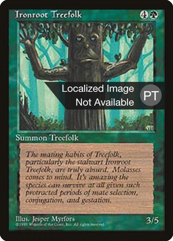 Ironroot Treefolk [Fourth Edition (Foreign Black Border)] | Card Merchant Takapuna