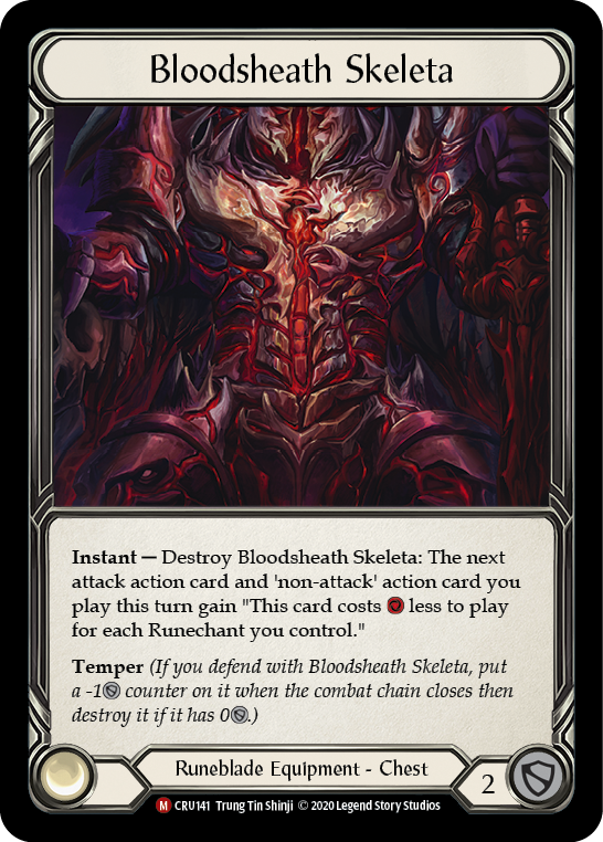 Bloodsheath Skeleta [CRU141] (Crucible of War)  1st Edition Cold Foil | Card Merchant Takapuna