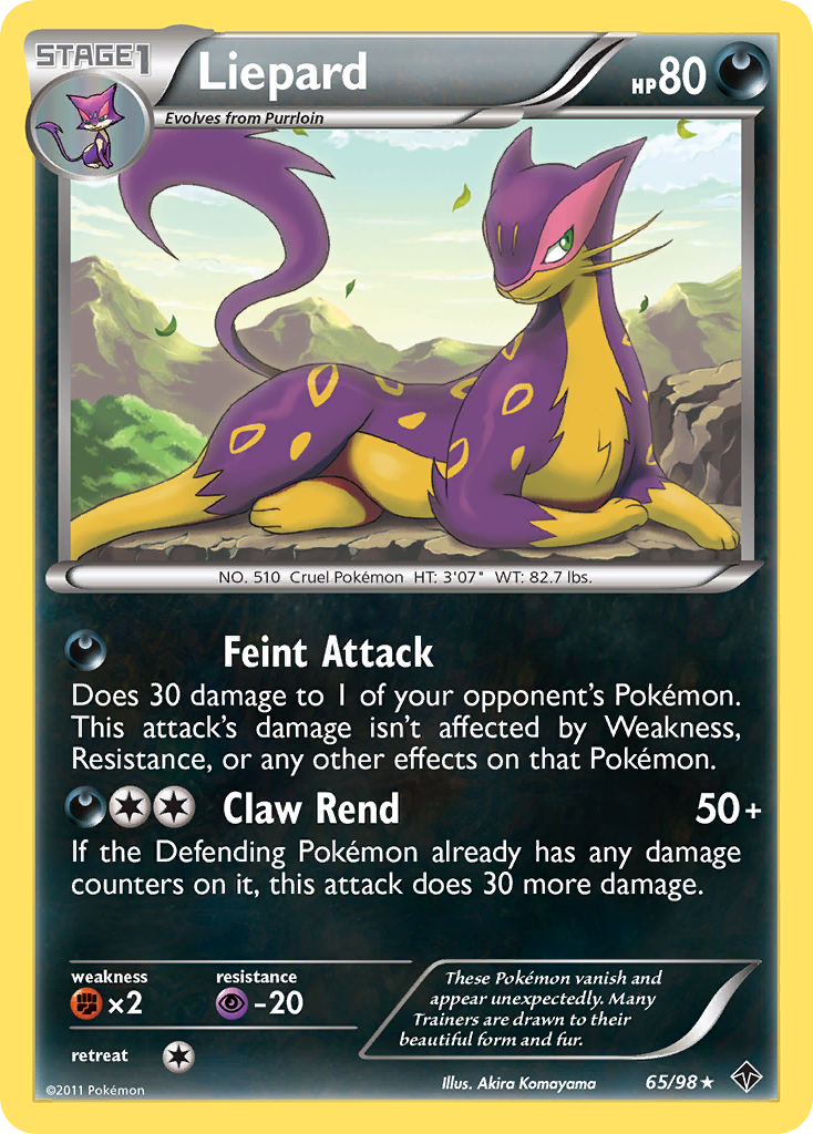 Liepard (65/98) [Black & White: Emerging Powers] | Card Merchant Takapuna