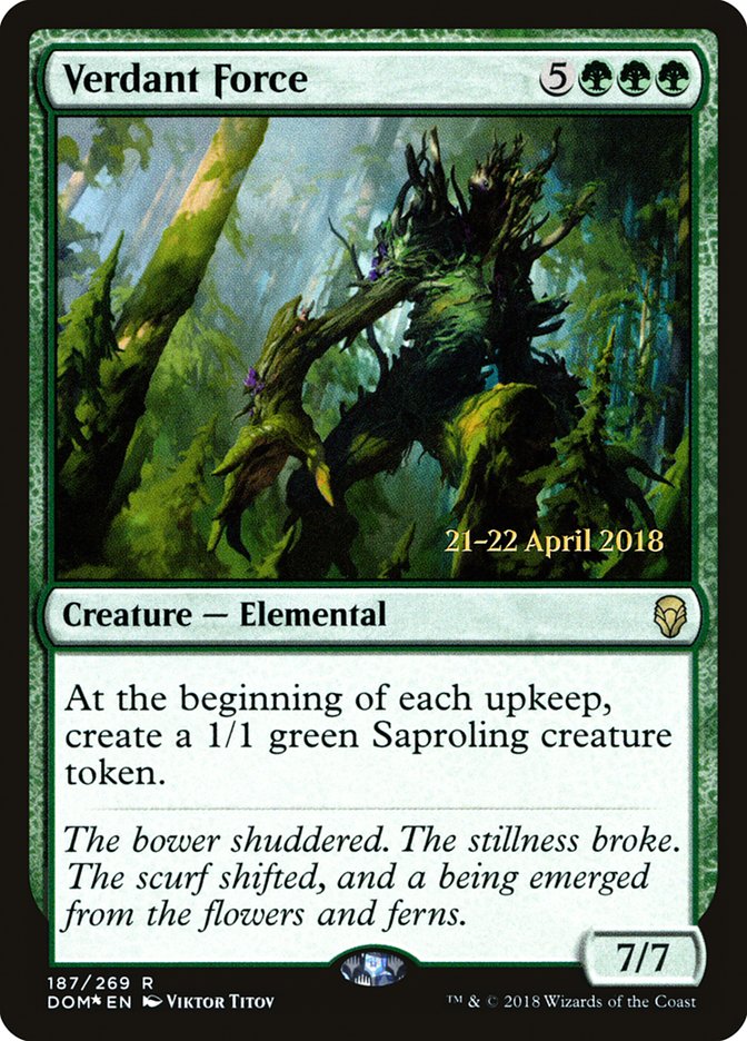 Verdant Force [Dominaria Prerelease Promos] | Card Merchant Takapuna