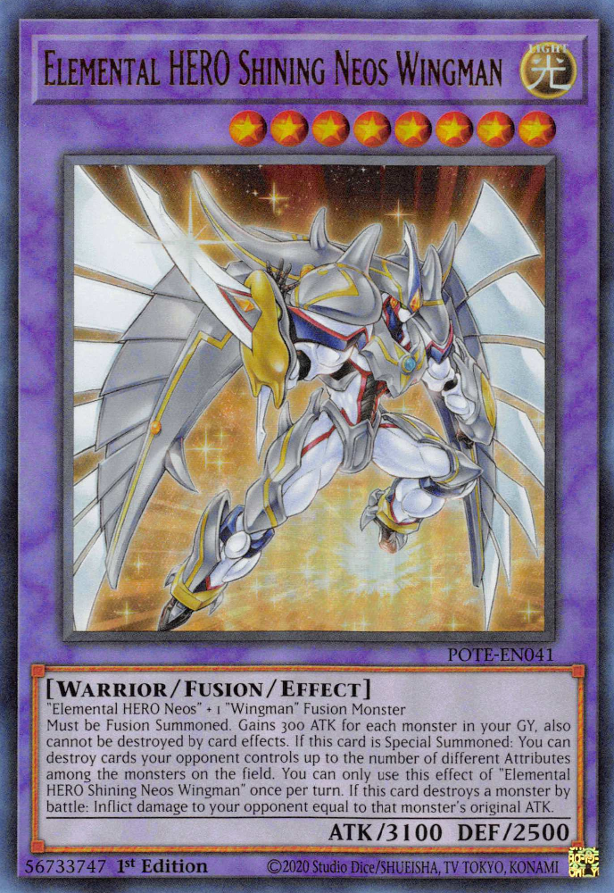 Elemental HERO Shining Neos Wingman [POTE-EN041] Ultra Rare | Card Merchant Takapuna