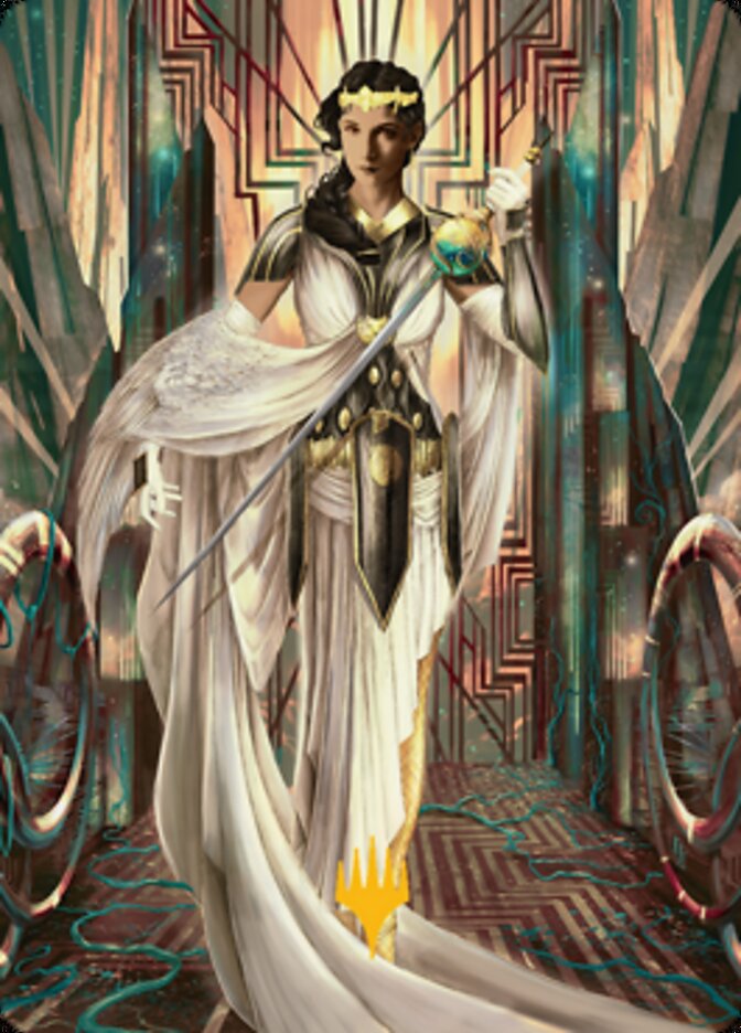 Elspeth Resplendent 2 Art Card (Gold-Stamped Signature) [Streets of New Capenna Art Series] | Card Merchant Takapuna