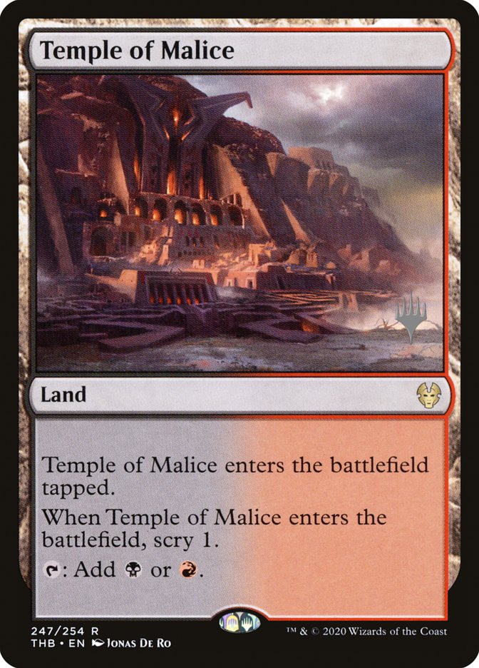 Temple of Malice (Promo Pack) [Theros Beyond Death Promos] | Card Merchant Takapuna