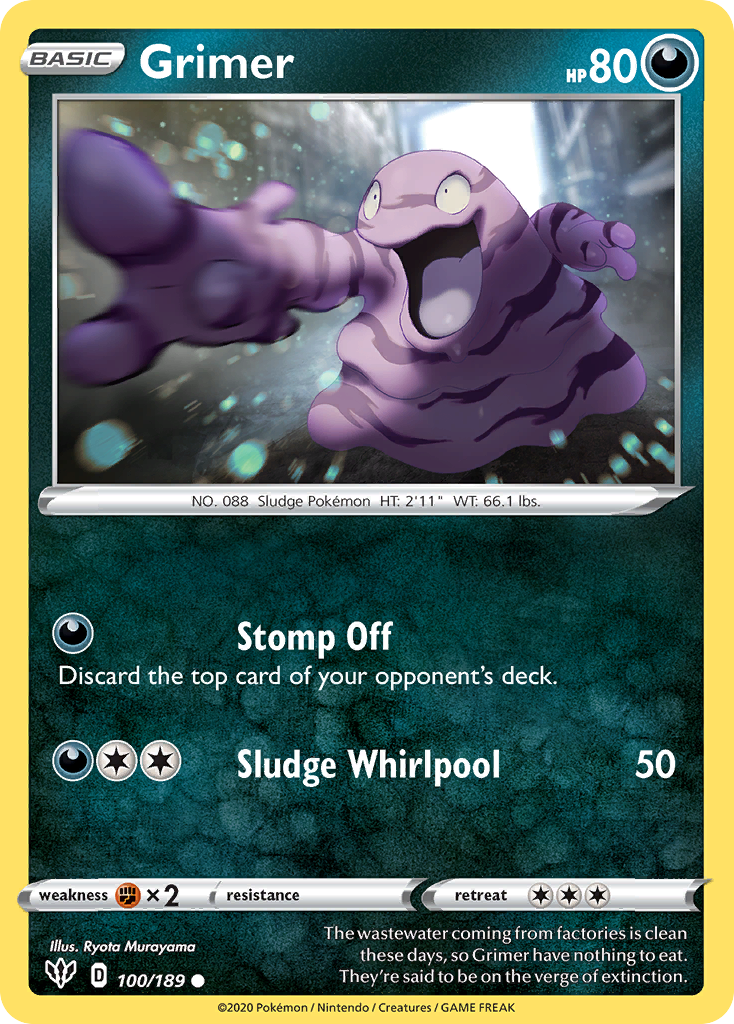 Grimer (100/189) [Sword & Shield: Darkness Ablaze] | Card Merchant Takapuna