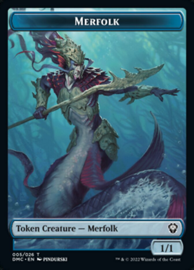 Merfolk Token [Dominaria United Commander Tokens] | Card Merchant Takapuna