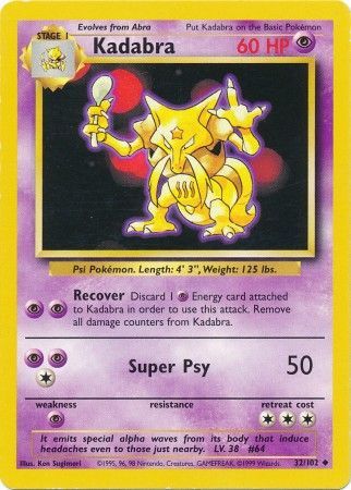 Kadabra (32/102) [Base Set Unlimited] | Card Merchant Takapuna