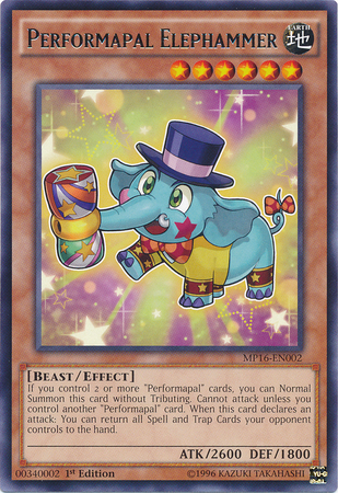 Performapal Elephammer [MP16-EN002] Rare | Card Merchant Takapuna