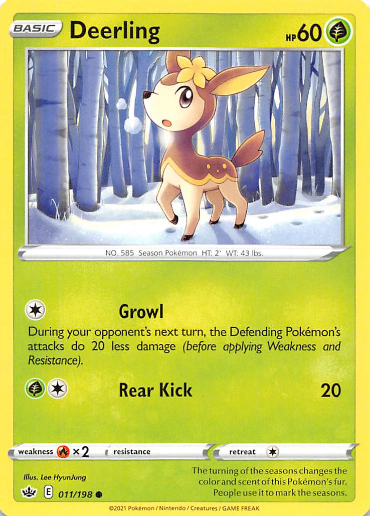 Deerling (011/198) [Sword & Shield: Chilling Reign] | Card Merchant Takapuna