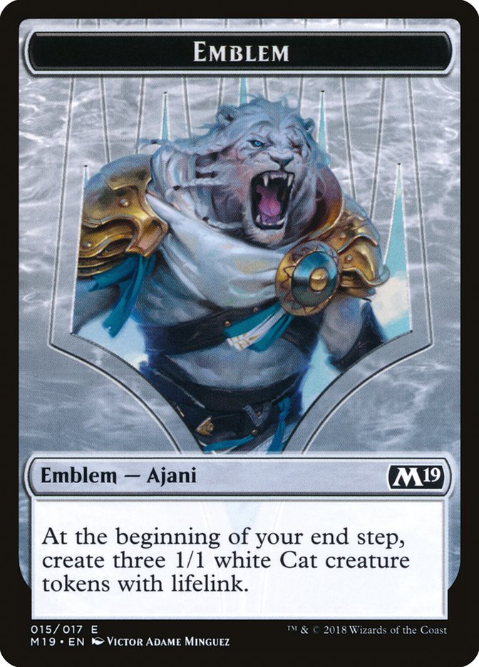 Ajani, Adversary of Tyrants Emblem [Core Set 2019 Tokens] | Card Merchant Takapuna