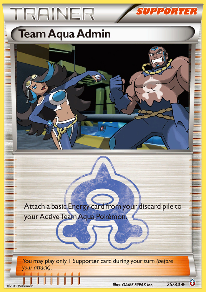 Team Aqua Admin (25/34) [XY: Double Crisis] | Card Merchant Takapuna