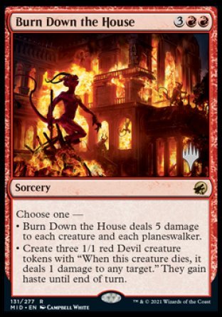 Burn Down the House (Promo Pack) [Innistrad: Midnight Hunt Promos] | Card Merchant Takapuna