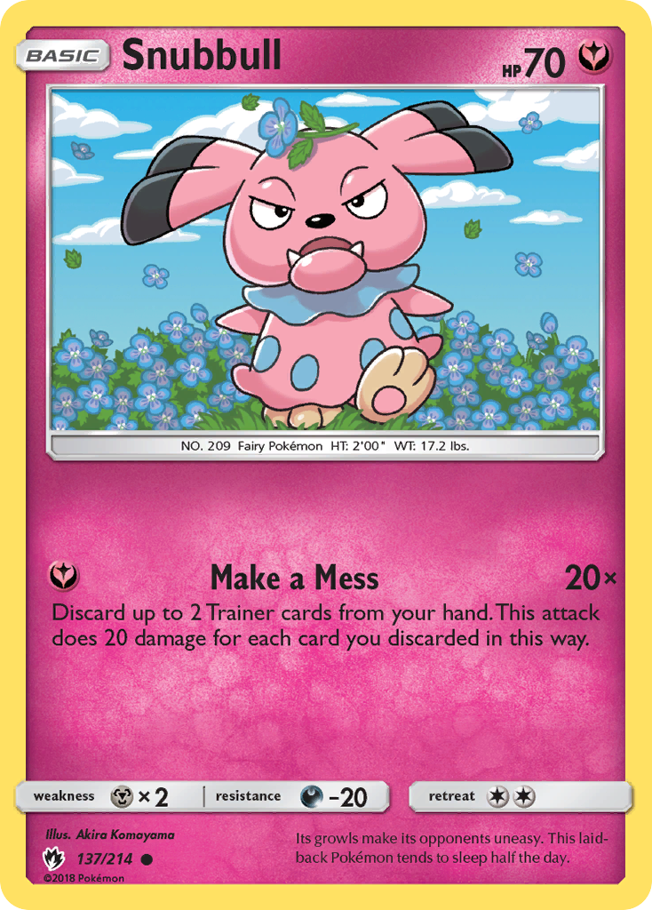 Snubbull (137/214) [Sun & Moon: Lost Thunder] | Card Merchant Takapuna