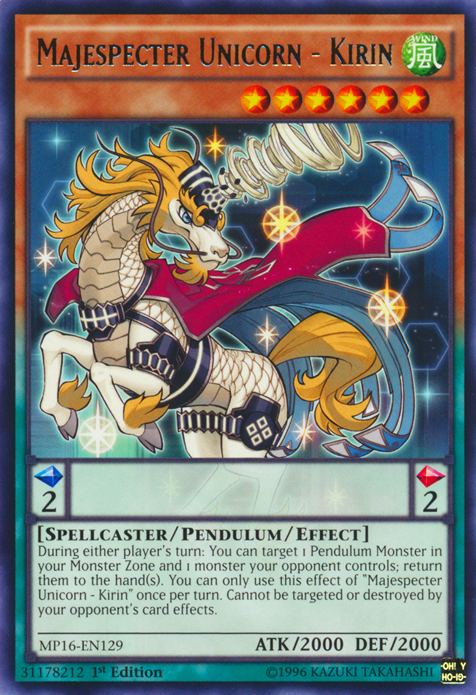 Majespecter Unicorn - Kirin [MP16-EN129] Rare | Card Merchant Takapuna