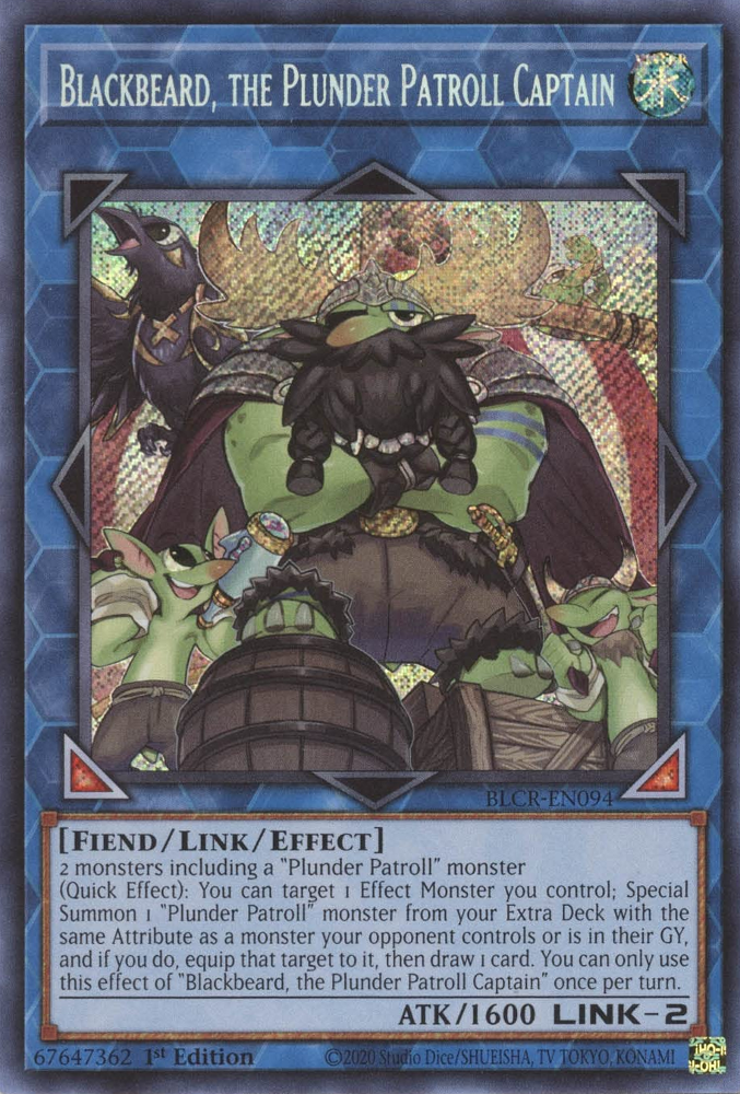 Blackbeard, the Plunder Patroll Captain [BLCR-EN094] Secret Rare | Card Merchant Takapuna