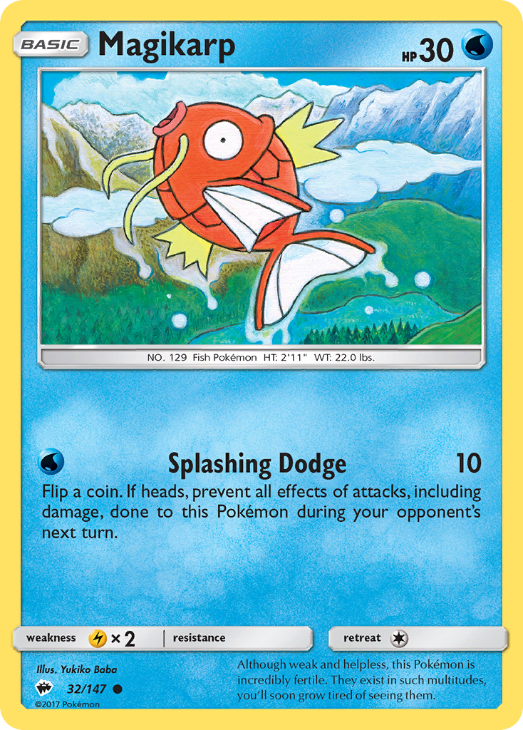 Magikarp (32/147) [Sun & Moon: Burning Shadows] | Card Merchant Takapuna